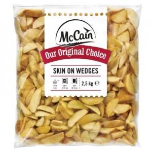 Bulvių skiltelės šaldytos su lupena ir prieskoniais, McCain,  2,5 kg